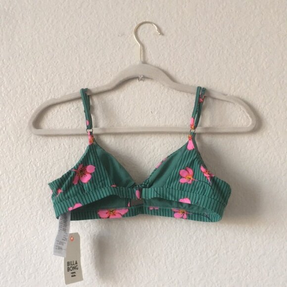 Billabong Seain Green Twist Island Bikini Top Large - Picture 9 of 14